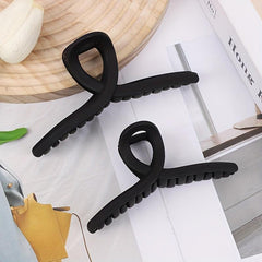 Cross Shape Grab Clip Decorative Hair Clip Plastic Solid Hair Accessories