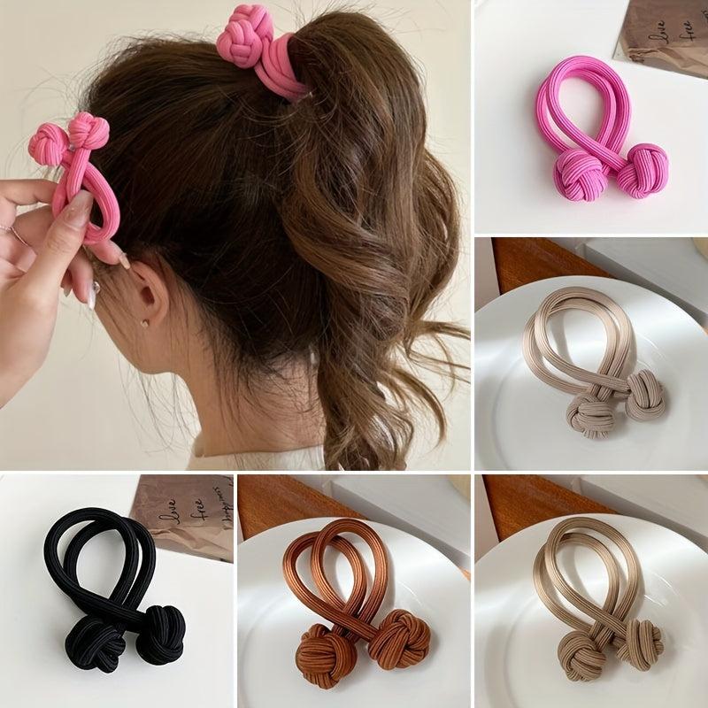 3 PCS Sweet Knot Hair Tie Ponytail Holders Scrunchies Hair Accessories