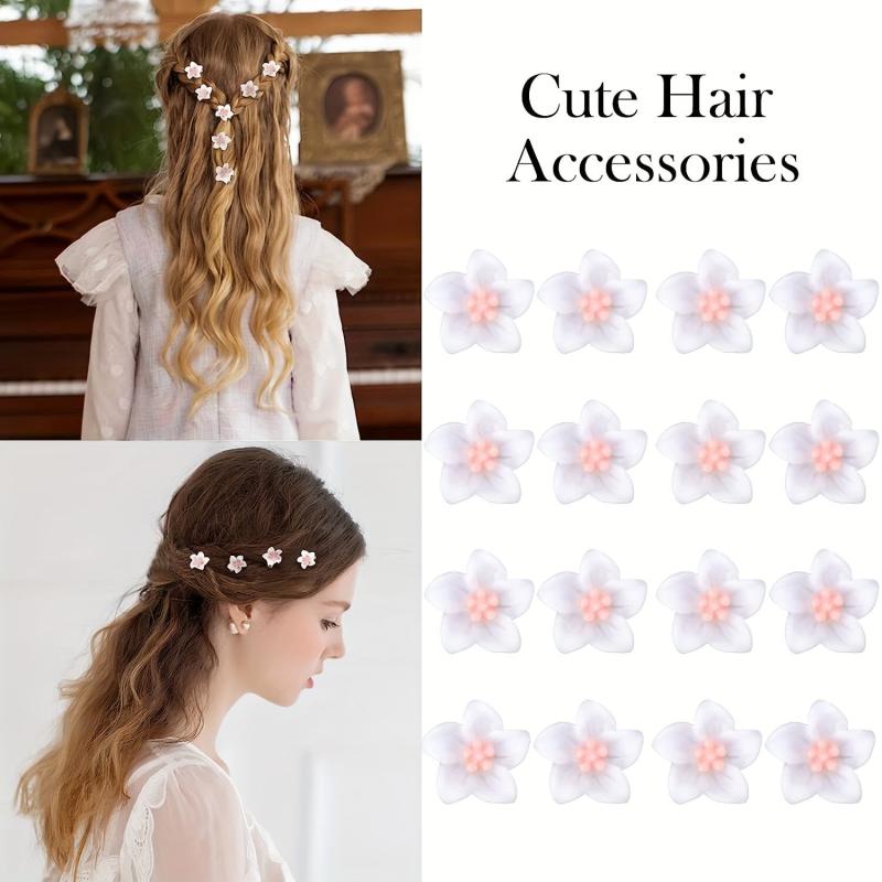 20PCS Mini Lily Flower Hair Clips Wedding Bridal Accessories