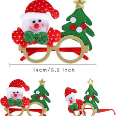 12pc Christmas Party Glasses Set for Dress Up Cosplay