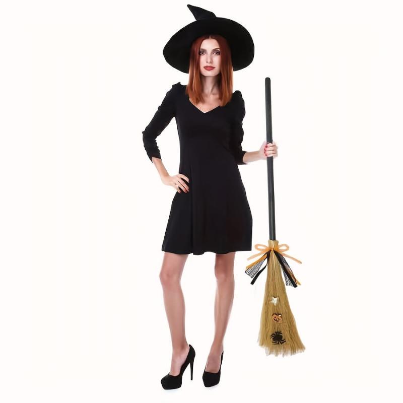 3-Color Detachable Flying Broom Witch Broom Halloween Props