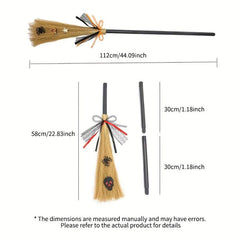3-Color Detachable Flying Broom Witch Broom Halloween Props