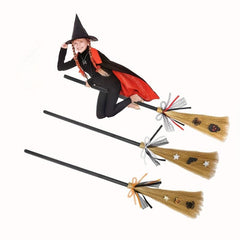 3-Color Detachable Flying Broom Witch Broom Halloween Props