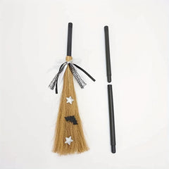 3-Color Detachable Flying Broom Witch Broom Halloween Props