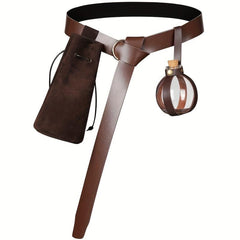 Medieval Knight Belt Set PU Leather Halloween Cosplay Costume Props