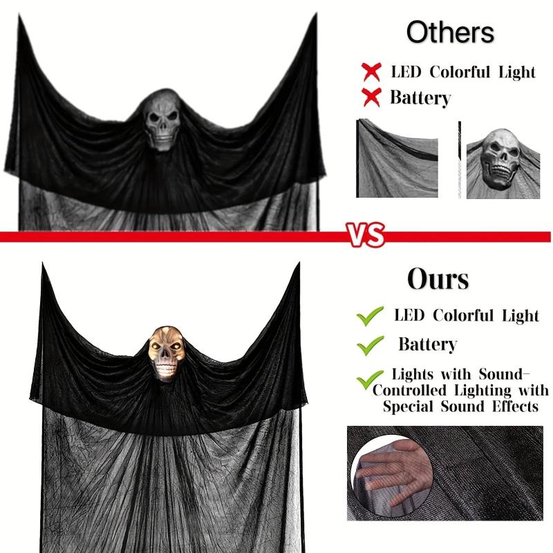 Halloween Ghost Decor Scary Reaper with Sound & Glow
