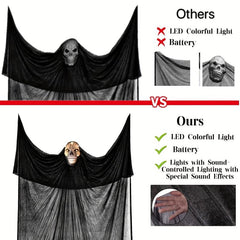 Halloween Ghost Decor Scary Reaper with Sound & Glow