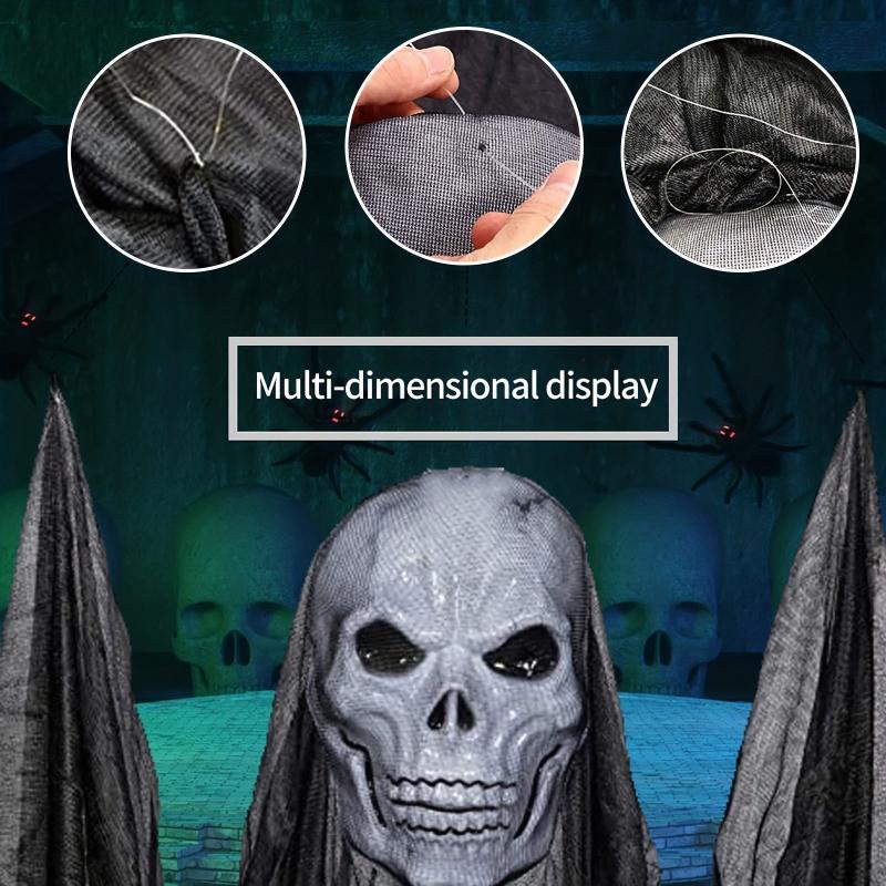 Halloween Ghost Decor Scary Reaper with Sound & Glow