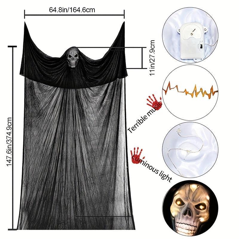 Halloween Ghost Decor Scary Reaper with Sound & Glow