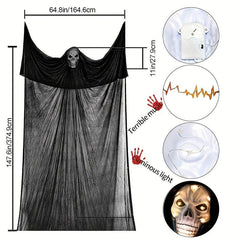 Halloween Ghost Decor Scary Reaper with Sound & Glow