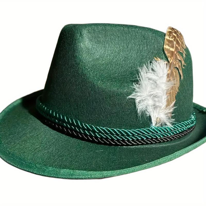 Party Jazz Hat with Feather, Performance Costume Accessory
