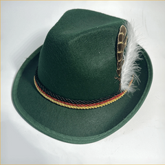 Party Jazz Hat with Feather, Performance Costume Accessory