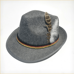 Party Jazz Hat with Feather, Performance Costume Accessory