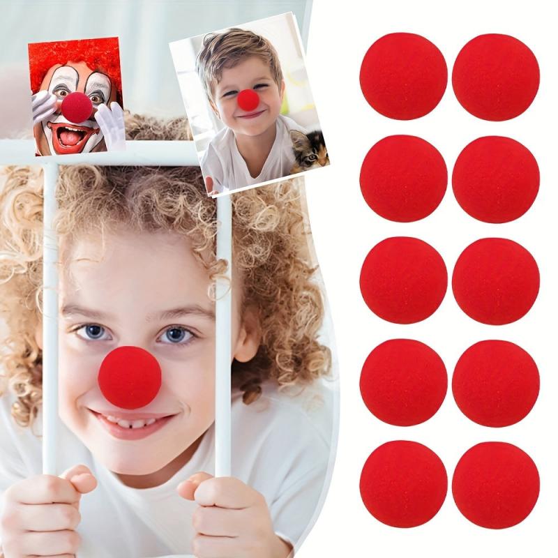 Red Clown Noses Halloween Cosplay Costume Props Party Decor Photography Props
