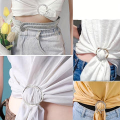 3pcs Alloy Metal T Shirt Clip Ring for Women Girls