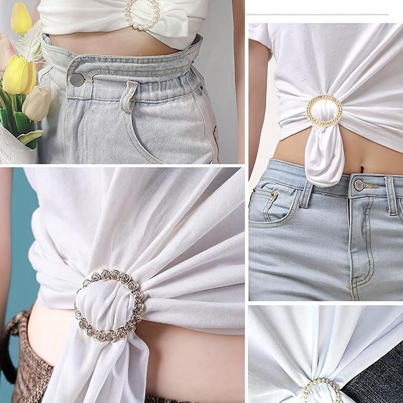 3pcs Alloy Metal T Shirt Clip Ring for Women Girls