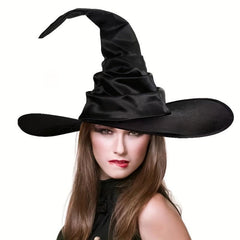 1pc Halloween Witch Hat Costume Props Party Decor Wrinkled Witch Hat