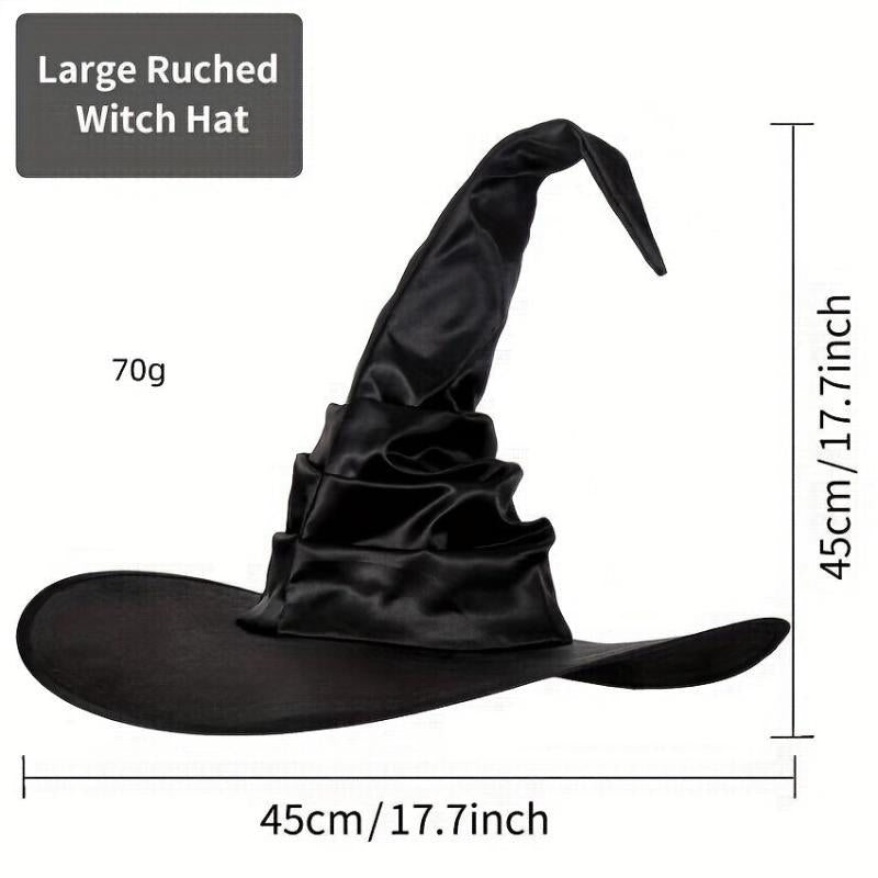 1pc Halloween Witch Hat Costume Props Party Decor Wrinkled Witch Hat