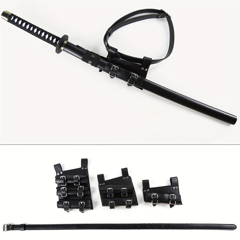 Cosplay Anime Sword PU Leather Sword Strap Back Bag Belt Hanging Fixture