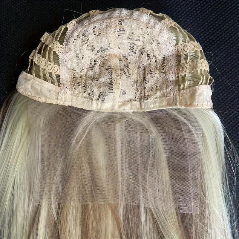 Front Lace Long Straight Gradient Synthetic Wig for Women