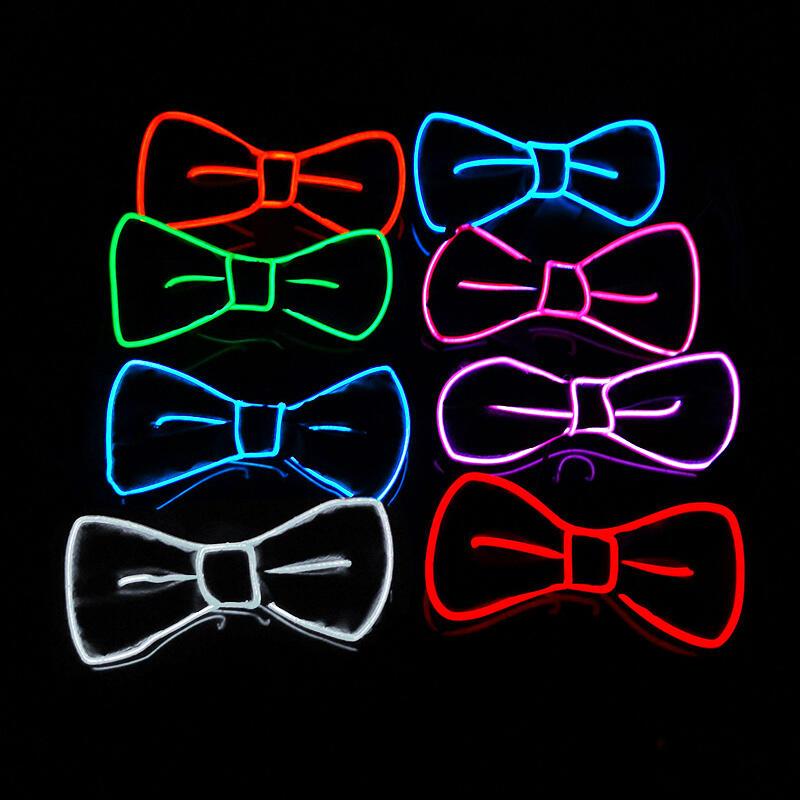 LED Bow Tie Flashing Necktie Birthday Party Wedding Christmas Halloween Cosplay