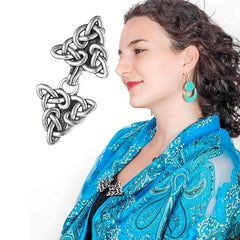 Vintage Sweater Shawl Clip Floral Pattern Collar Clip Accessories