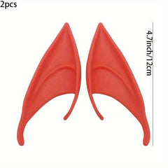 Halloween Elf Ears Latex Cosplay Props Masquerade Pointed Ears