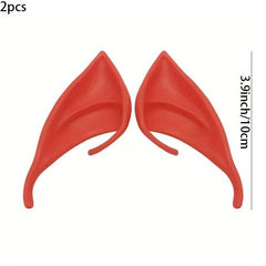 Halloween Elf Ears Latex Cosplay Props Masquerade Pointed Ears