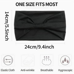 6 Pack Wide Boho Headbands For Women Soft Yoga Elastic Hair Bands