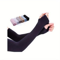 Ice Silk Sunscreen Cuff Arm Sleeves UV Protection Gloves