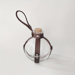 Medieval Vikings Knight Belt Leather Long Belt Glass Bottle