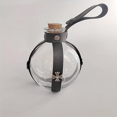 Medieval Vikings Knight Belt Leather Long Belt Glass Bottle