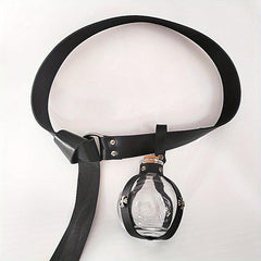 Medieval Vikings Knight Belt Leather Long Belt Glass Bottle