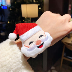 Christmas Plush Snap Ring Cartoon Doll Couple Bracelet Small Gift