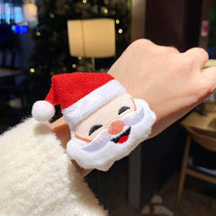 Christmas Plush Snap Ring Cartoon Doll Couple Bracelet Small Gift