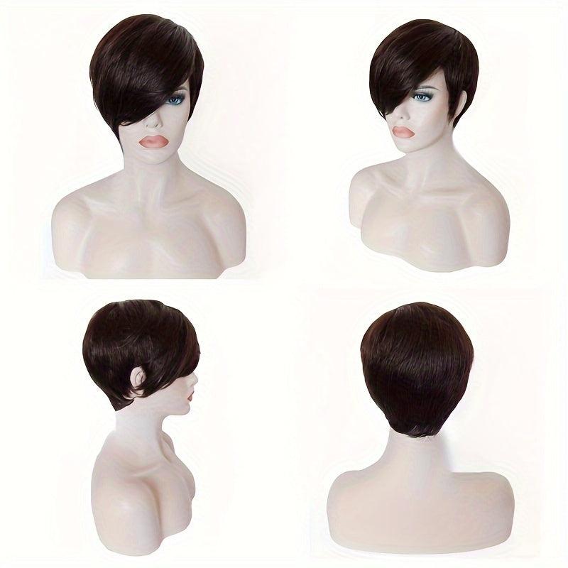 Short Curly Bangs Wig Elf Wig Natural Fluffy Synthetic Wig For Women