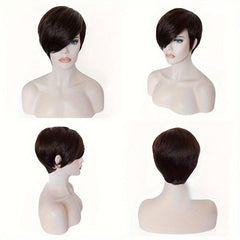 Short Curly Bangs Wig Elf Wig Natural Fluffy Synthetic Wig For Women