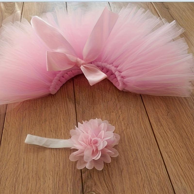 Baby Tutu Skirt Set with Bunny Ears Hairband