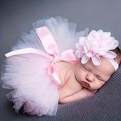 Baby Tutu Skirt Set with Bunny Ears Hairband