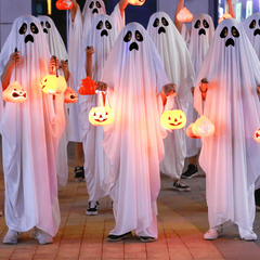 Ghost Cloak Robe Halloween Party Costume Makeup Children Adult