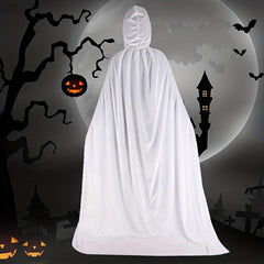 Halloween Velvet Hooded Cape Grim Reaper Witch Long Cape