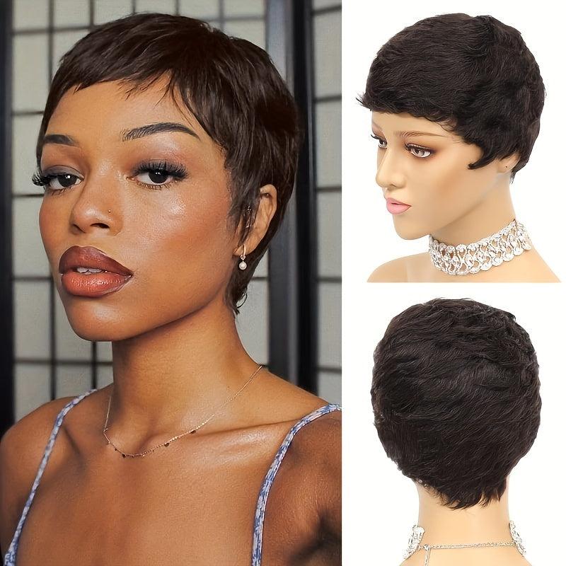 Short Curly Elf Wig Layered Synthetic Wig For Men Women