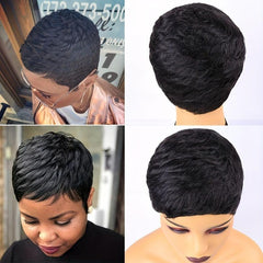 Short Curly Elf Wig Layered Synthetic Wig For Men Women
