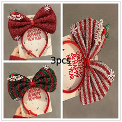 4pcs Christmas Style Headbands for Kids Holiday Party Decor