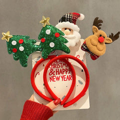 4pcs Christmas Style Headbands for Kids Holiday Party Decor