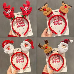4pcs Christmas Style Headbands for Kids Holiday Party Decor