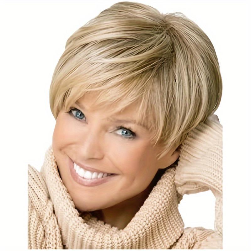 Short Curly Blonde Wig Bands Women Daily Party Holiday Cosplay Props