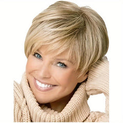 Short Curly Blonde Wig Bands Women Daily Party Holiday Cosplay Props