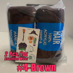 Synthetic Wool Hair Extension Twisted Faux Wrapped Jumbo Braiding Hair