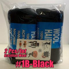 Synthetic Wool Hair Extension Twisted Faux Wrapped Jumbo Braiding Hair